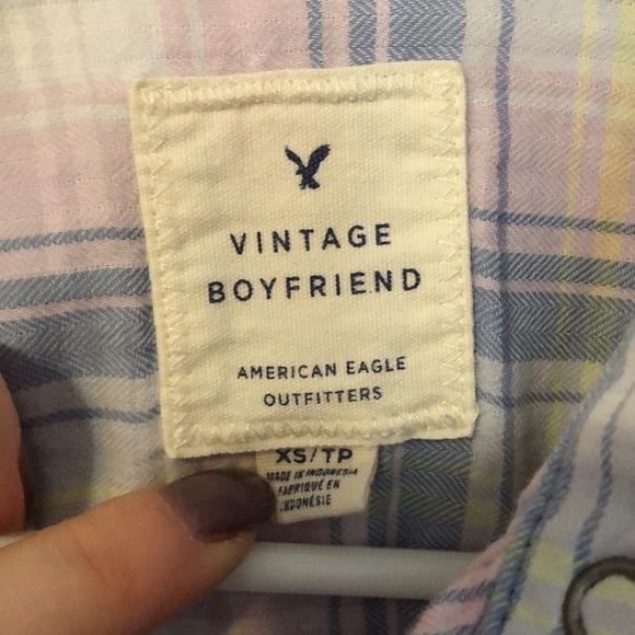 American Eagle plaid button-up shirt - Picture 2 of 3